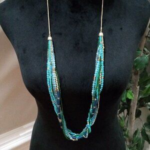 Catherines Womens Fashion Multistrand Multicolor Chunky Beaded Long Necklace